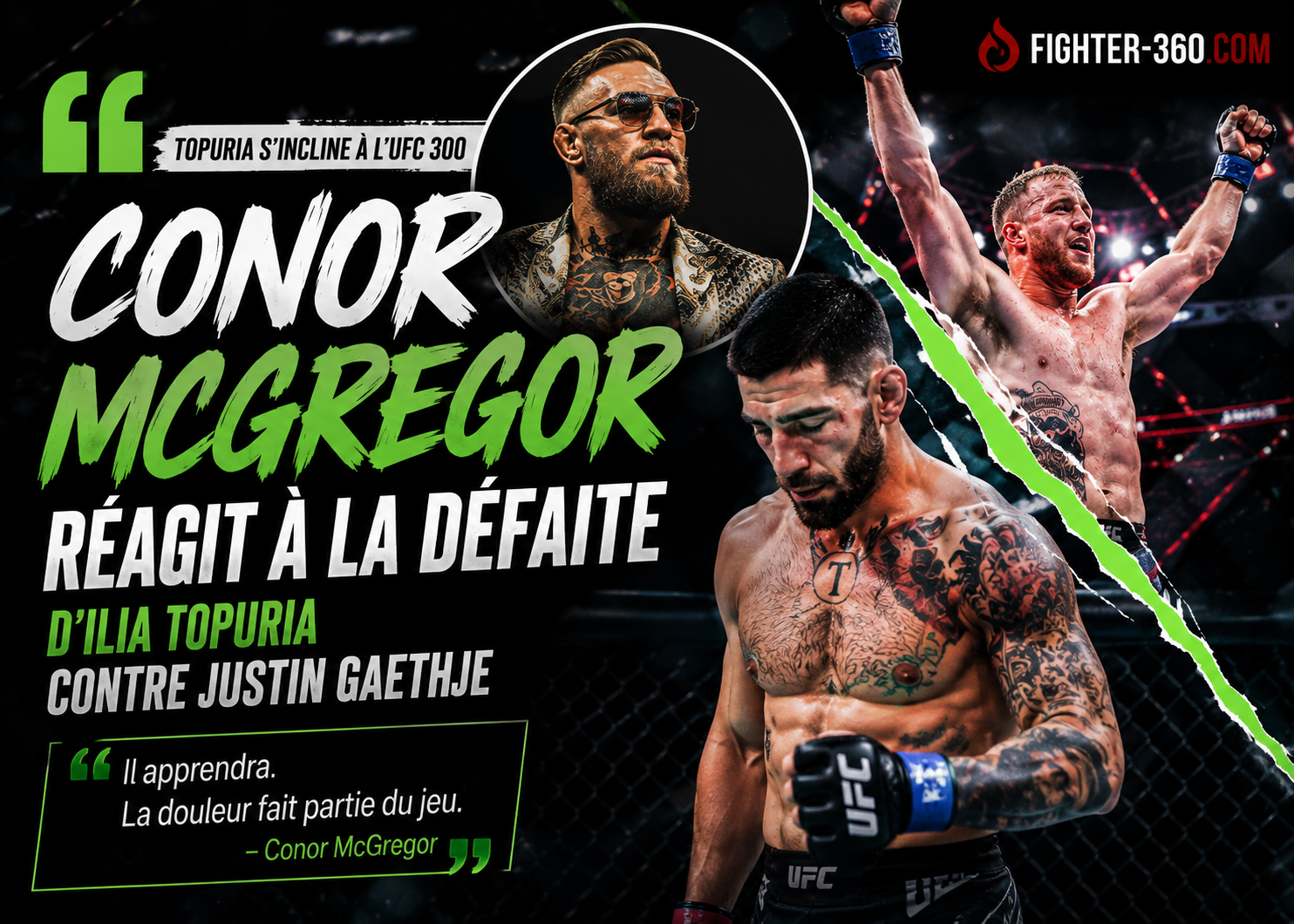 Conor McGregor Réagit Chaud La Défaite D'Ilia Topuria — McGregor réagit à la défaite de Topuria : 