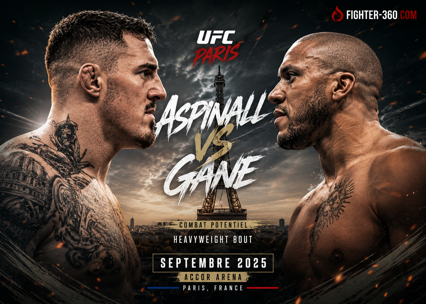Tom Aspinall Vs Ciryl Gane — Tom Aspinall vs Ciryl Gane : Duel explosif à Paris