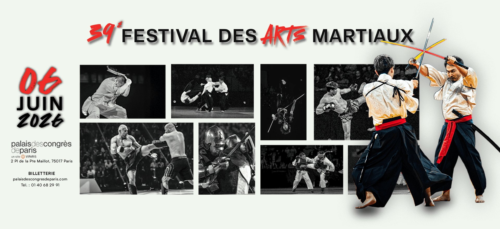 39ème Festival des Arts Martiaux Paris 6 juin 2026 - programme et disciplines