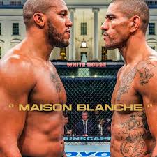 Montage face-à-face Gane vs Pereira devant la Maison Blanche - UFC Freedom 250 affiche symbolique