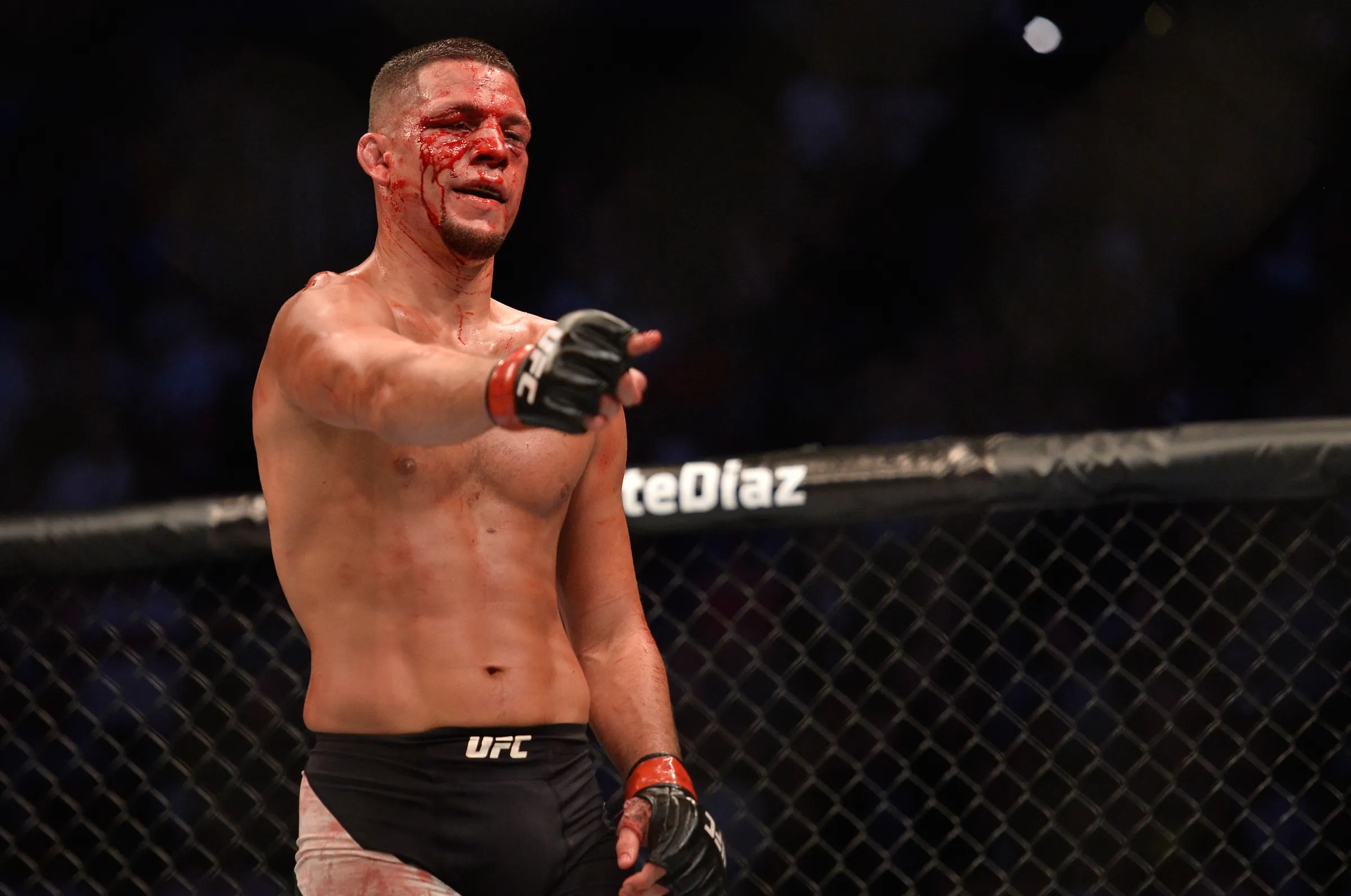 Nate Diaz blessure visage combat UFC 2026