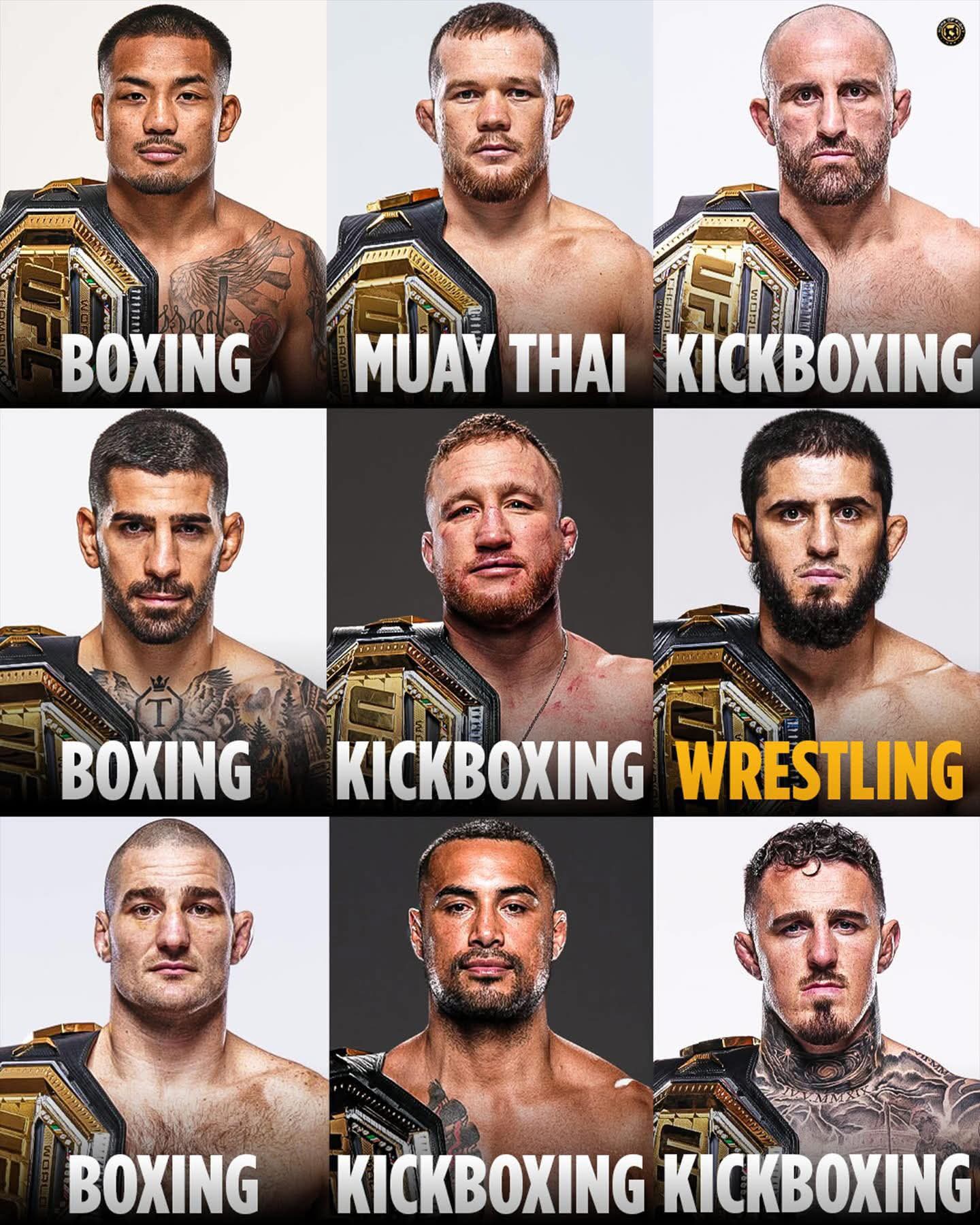 Tous les champions UFC 2026 sont des frappeurs - boxing muay thai kickboxing